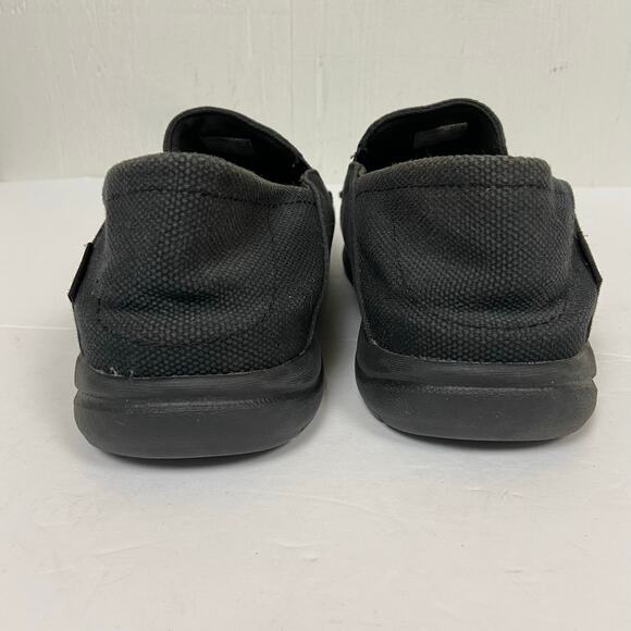 Crocs Santa Cruz Slip On Canvas Loafer Shoes Black Comfort 204835 Men’s Size 10 - Picture 5 of 9